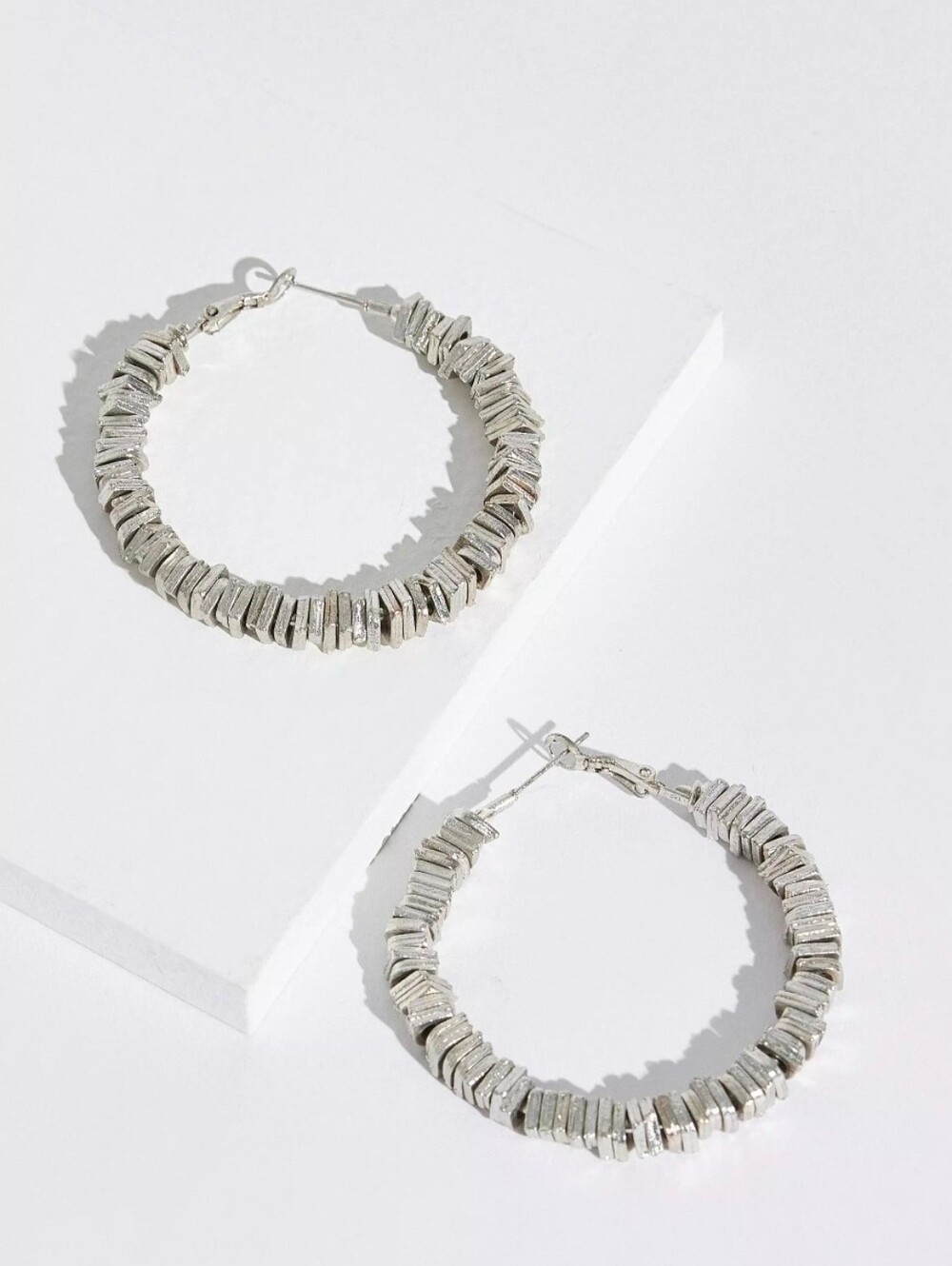$8 Each Or Bundle 5/$20 Sterling Silver Textured Hoop Earrings - Picture 7 of 7